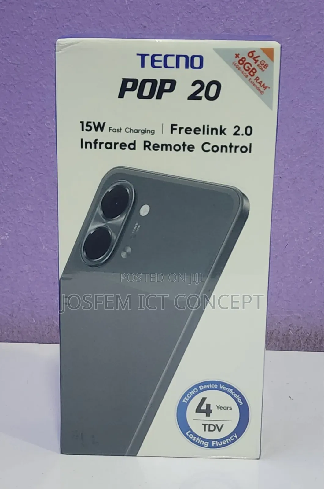 New Tecno Pop 20 64 GB Black