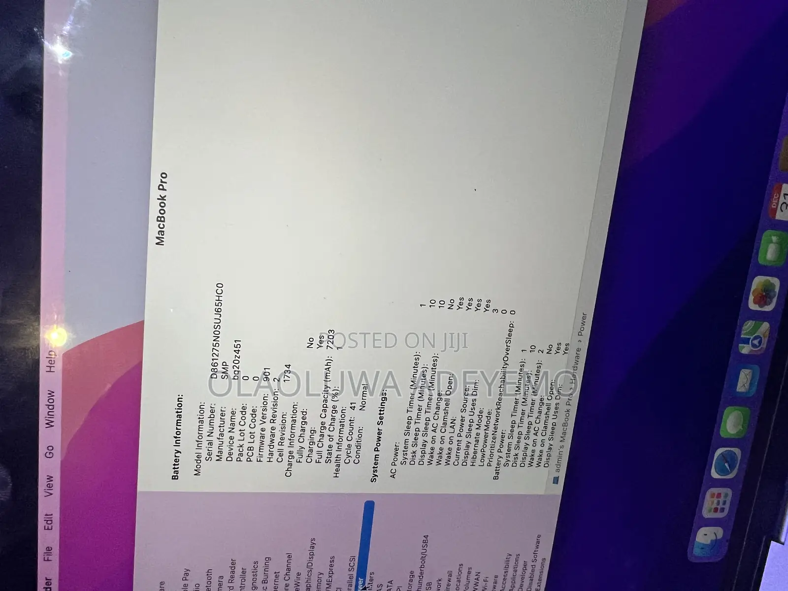 Laptop Apple MacBook Pro 2018 32GB Intel Core i7 SSD 1T