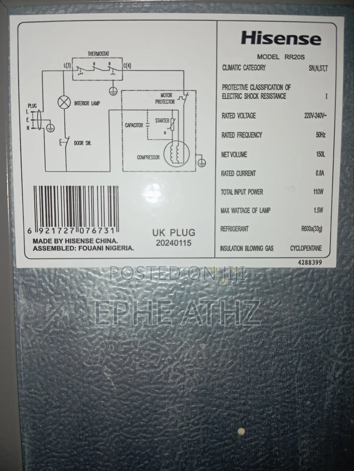 Hisense Fridge