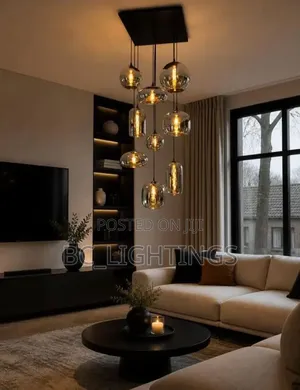 Nordic Lava Texture Minimalists Indoor Light 9 Drops by 2500mm