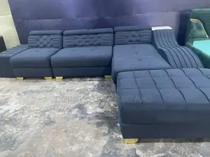 Blue Drafted Sofa