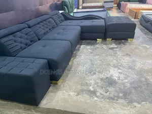 Blue Drafted Sofa