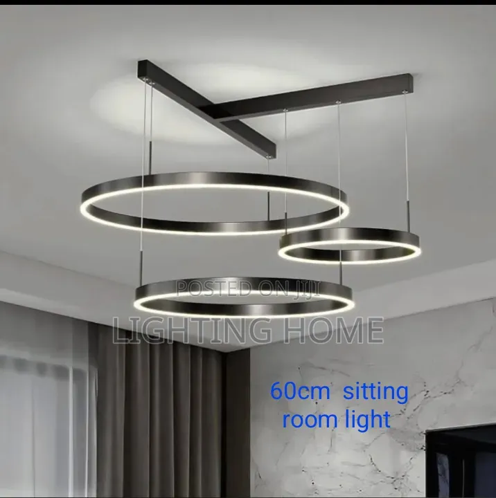 Led 3 Ring Chandelier Light by 600mm