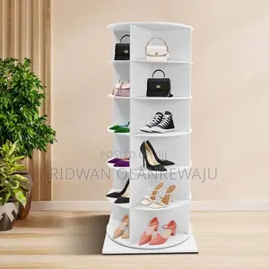 Luxury 360° Rotating Spiral Shoe Rack - Space Saving Organizer