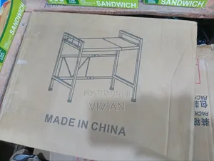 Adjustable Microwave Stand With Cutlery Holder