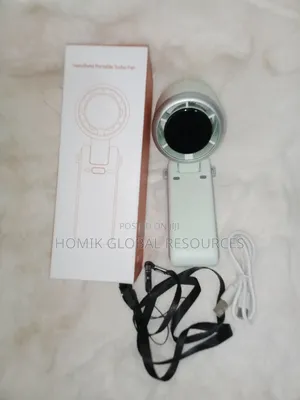 100-Speed Cooling Digital Display Rechargeable Handheld Fan (Foldable)