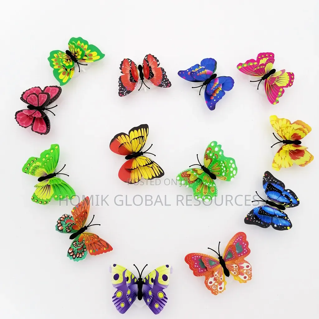 1pc Butterfly Wall Led Light Sticker