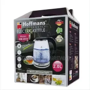 2.0l Transparent Glass Electricy Kettle - Blue Led Illumination