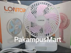 Lontor Rechargeable Rotating Fan With Light
