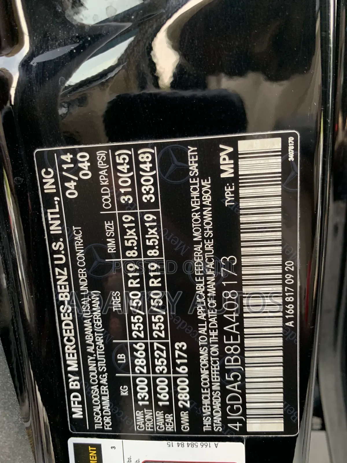 Mercedes-Benz M Class 2014 Black