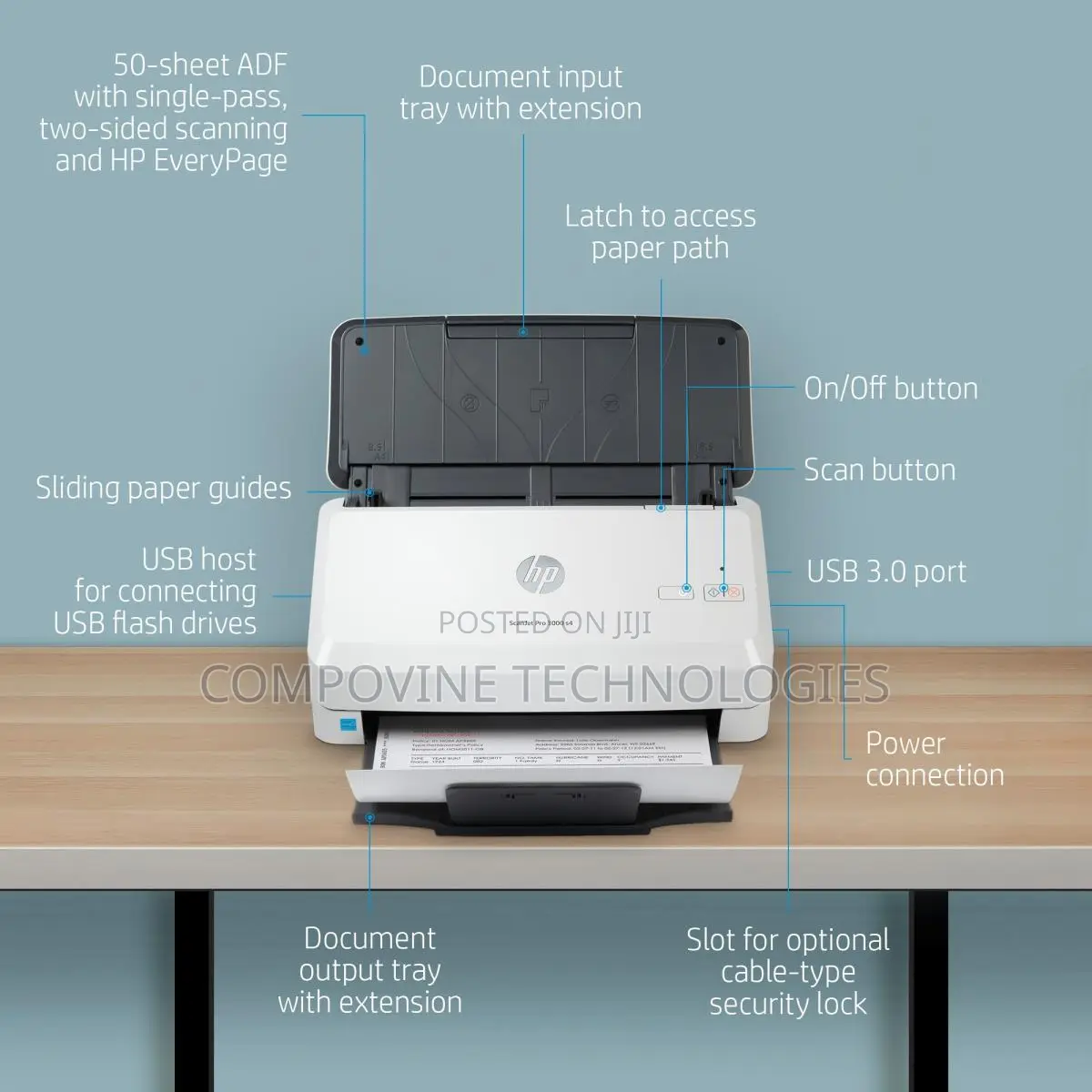 Hp Scanjet Pro 3000 S4 Sheet-Feed Scanner