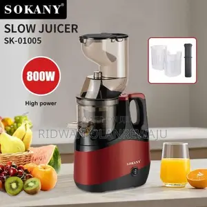 Sokany Sk-01005 Slow Juicer - 800w Cold Press Technology (Brand New)