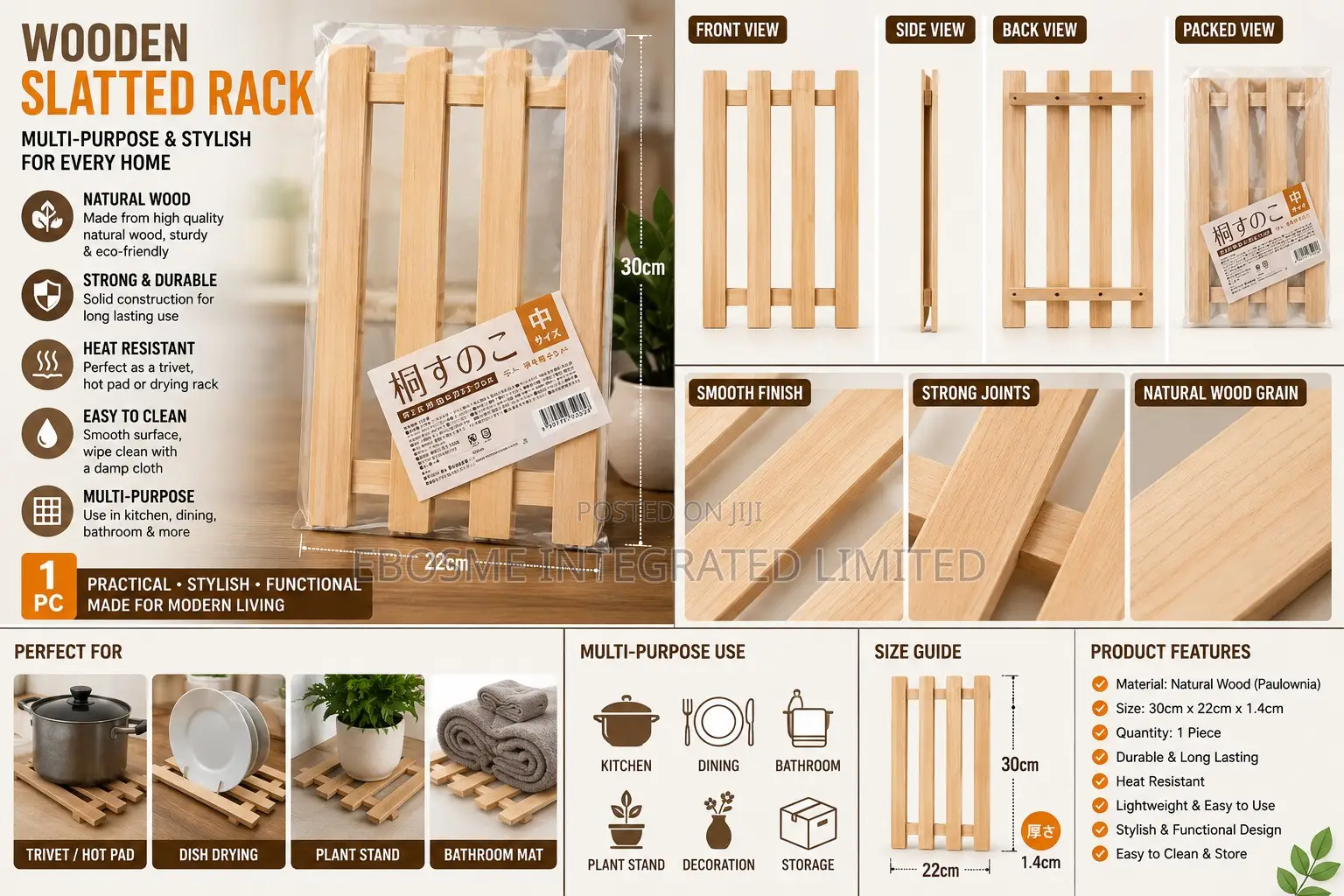 Wooden Slated Rack