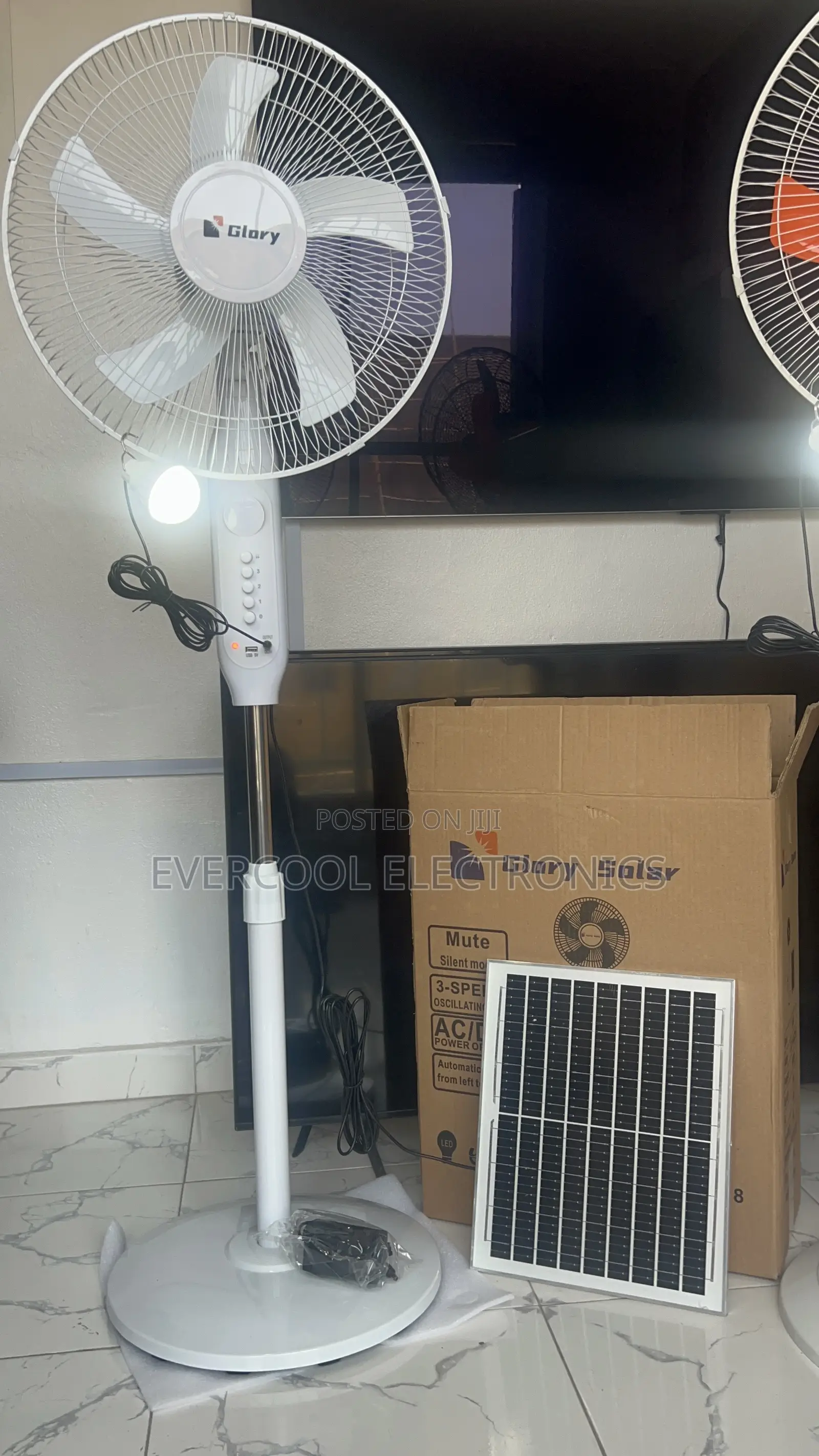16-Inch Glory Rechargeable Solar Fan