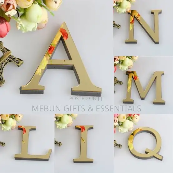 Gold Alphabet Sticker