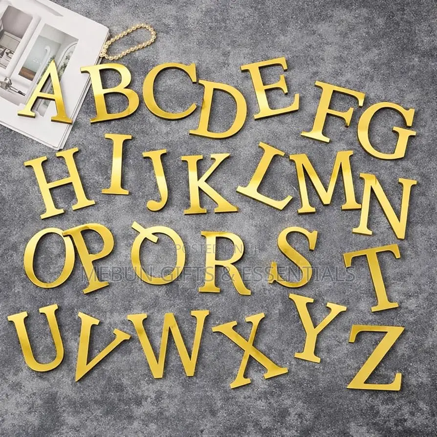 Gold Alphabet Sticker