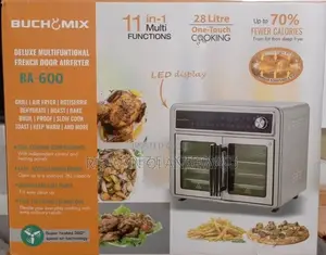 Buch Mix Ba-600 Deluxe 11-in-1 French Door Airfryer Oven - 28l