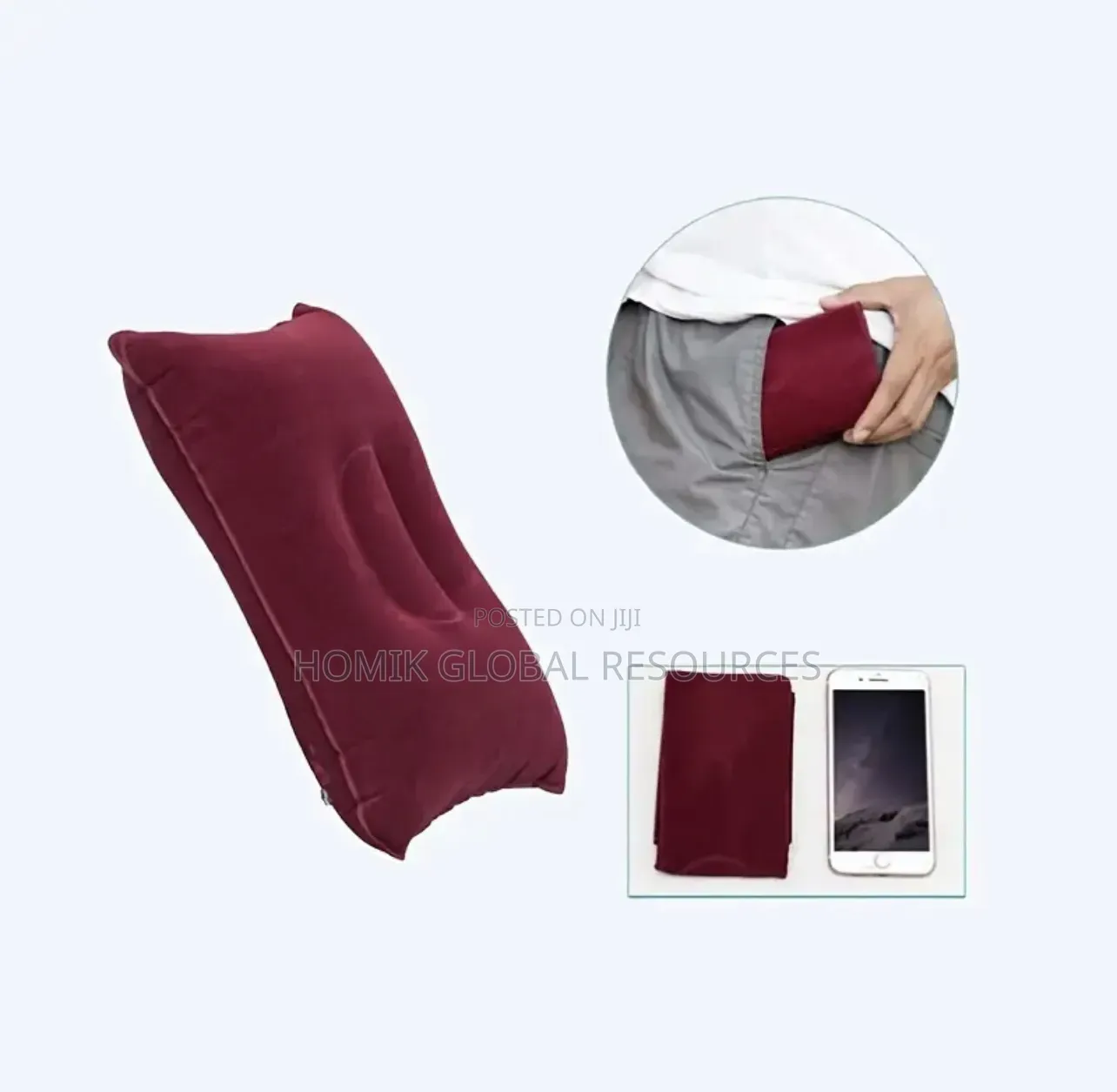 1pc Inflatable Soft Mini Spa/Lumbar Support/Cushion Pillow