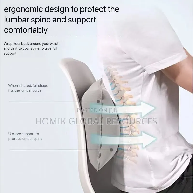 1pc Inflatable Soft Mini Spa/Lumbar Support/Cushion Pillow