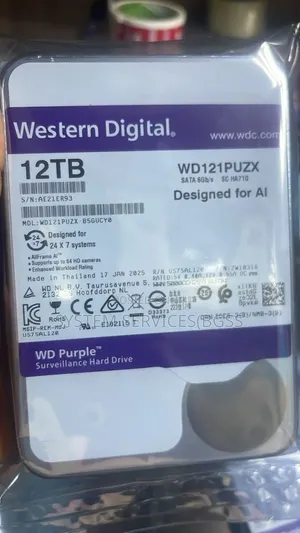 Wd 12tb Purple Desktop/Surveillance Sata Hard Drive