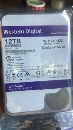 Wd 12tb Purple Desktop/Surveillance Sata Hard Drive