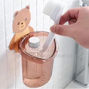 1pc Multifunctional Cute Bear Tile Mounted Mini Storage Container