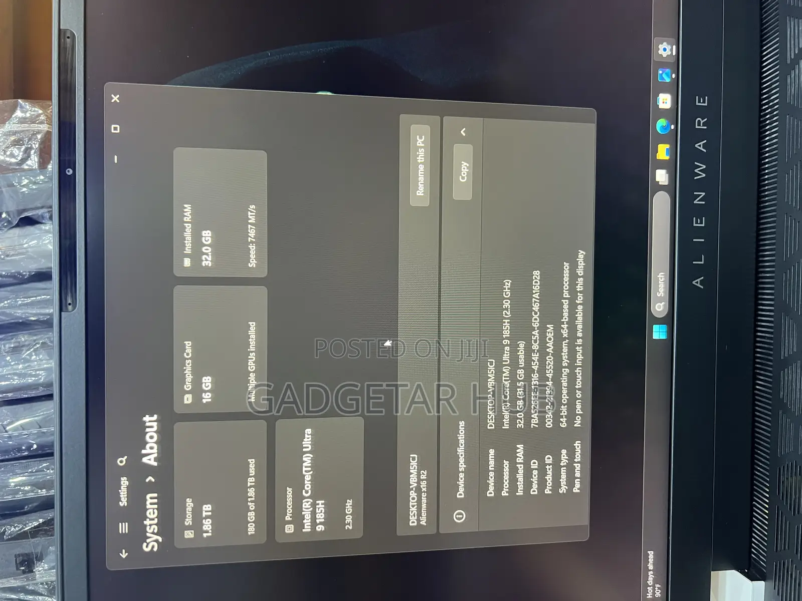 Laptop Dell 32GB Intel Core Ultra 9 SSD 2T