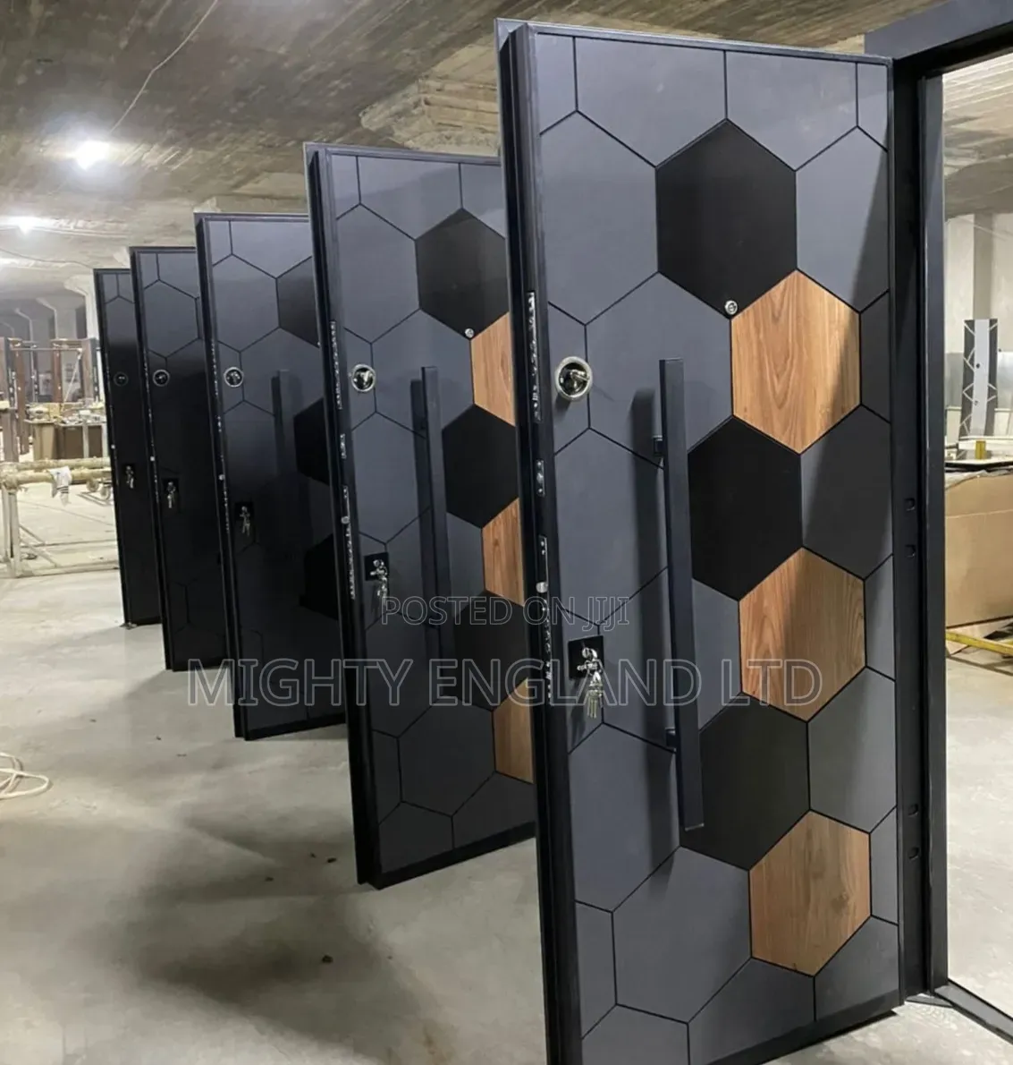 Modern Security Doors With Distinctive Hexagonal or Honeycomb Pattern