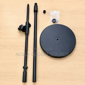 Adjustable Arm Round Base Microphone Boom Stand (Black 4 Musician, Etc