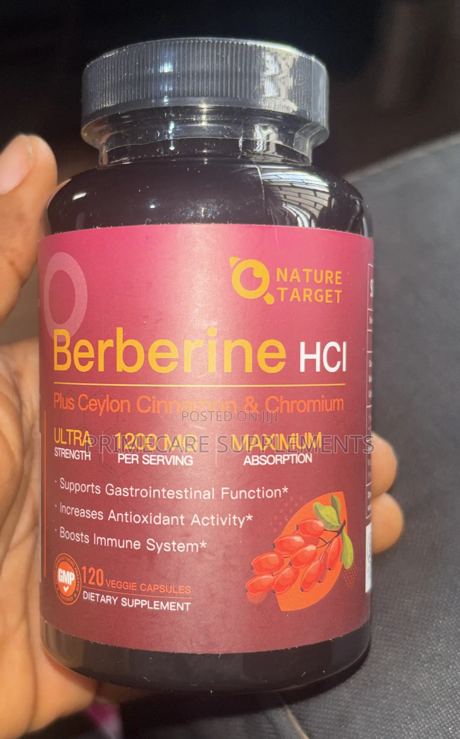 Berberine Hci 1200mg 120veggie Caps