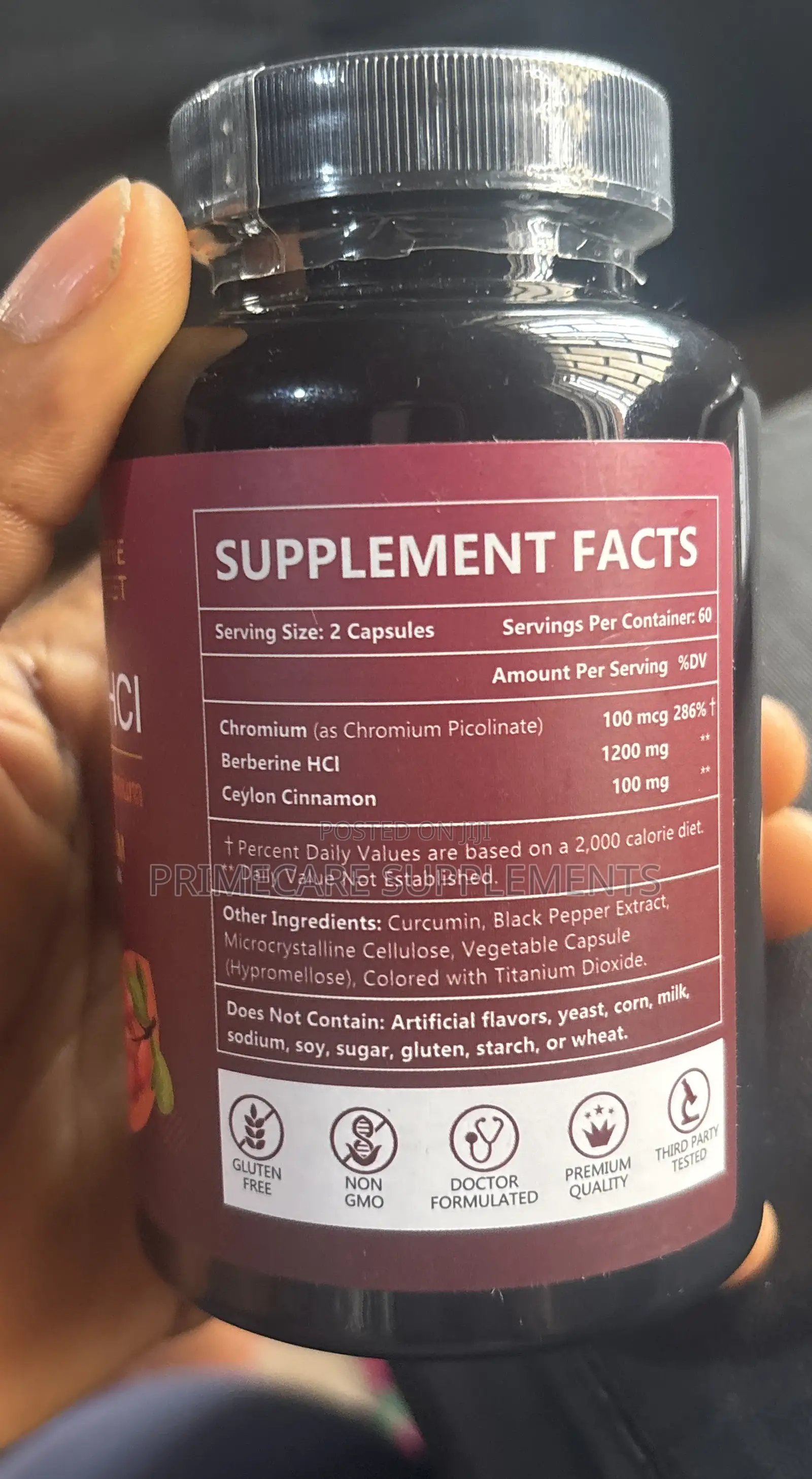 Berberine Hci 1200mg 120veggie Caps
