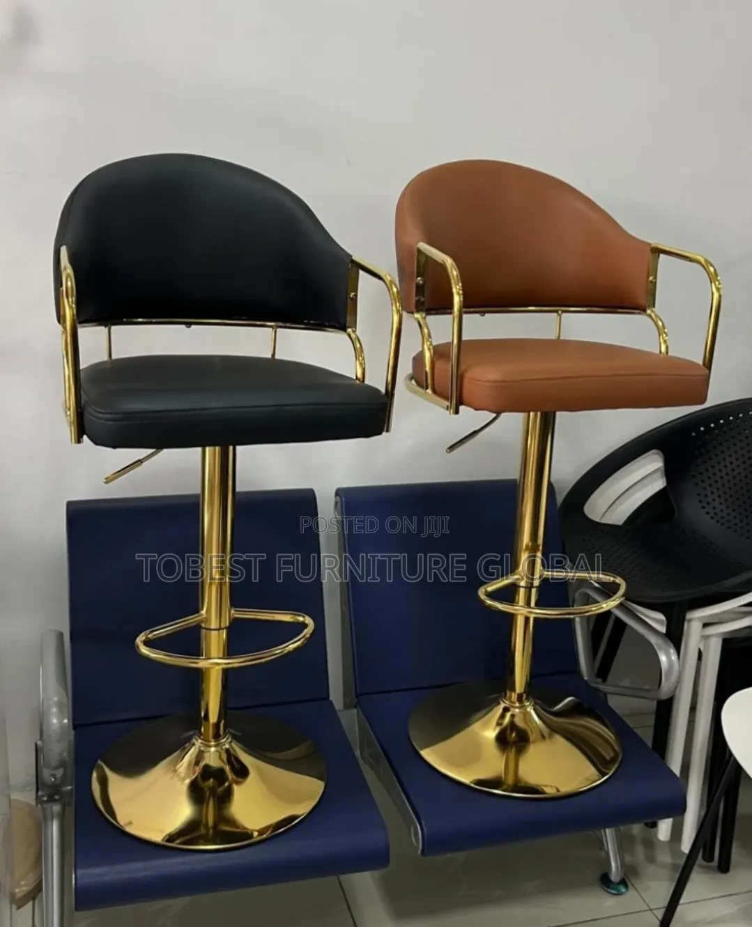 Cocktail Bar Stool Gold Base