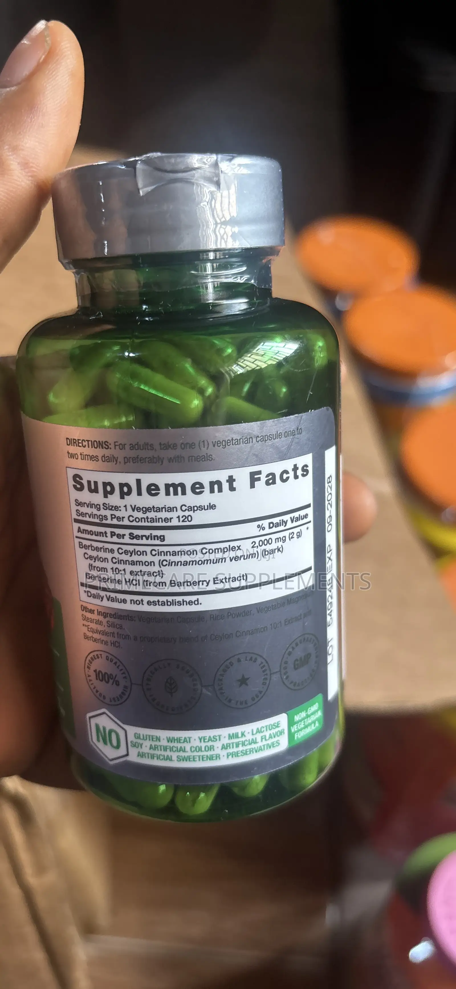 Berberine Ceylon Cinnamon Complex 2000mg 120veg Capsules