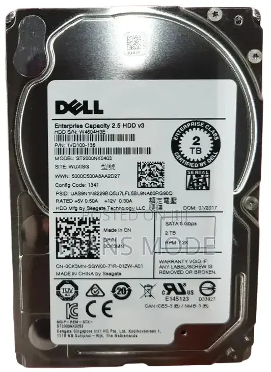 Dell Ck3mn 0ck3mn 2tb 7. Sata 2.5" 128mb 6gbps HDD St2000nx0403