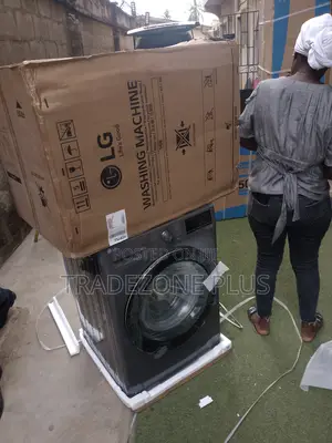 Lg Black Finish Front Load Washer With Ai Dd