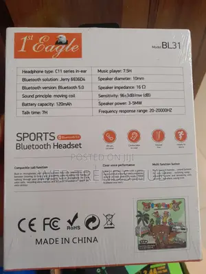 1st Eagle Sports Bluetooth Headset (Bl31)