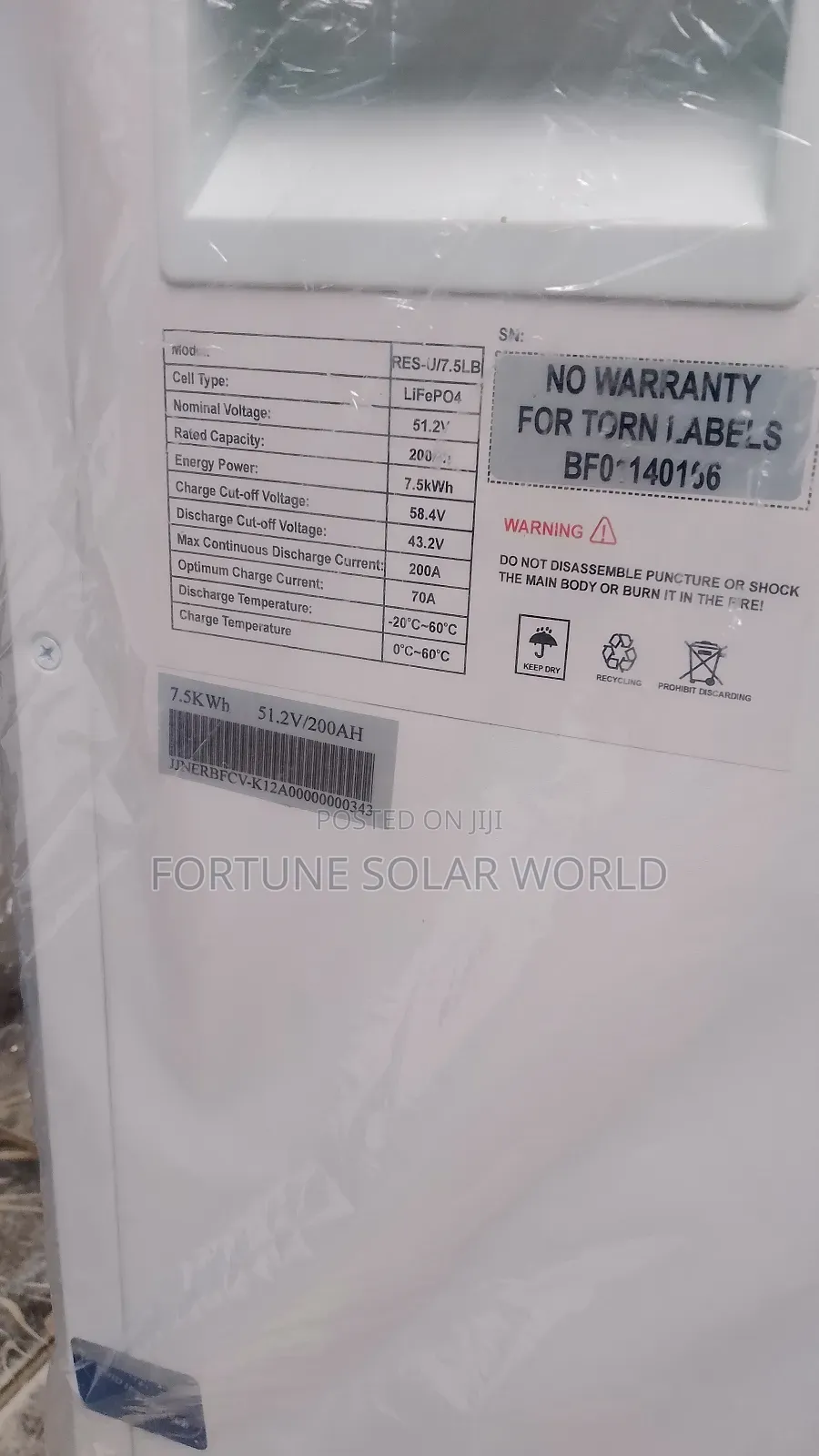 7.5kwh 51.2v/200ah Hyper Power Solar Lithium Ion Battery