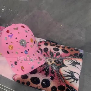 Studded Face Cap and Stoned Tees