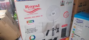 Royal 16-Inch Rechargeable Fan With Panel and Bolbs.