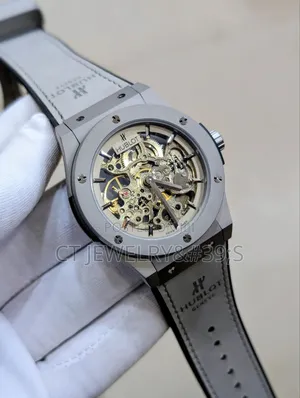 Original Hublot Classic Fusion Skeleton Watch With a Titanium Case.
