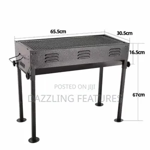 Portable Large Charcoal BBQ Stand – Perfect for Suya Grilling