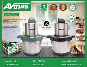 7.5 Litres Avinas Multifunction Food Chooper, Meat Grinder