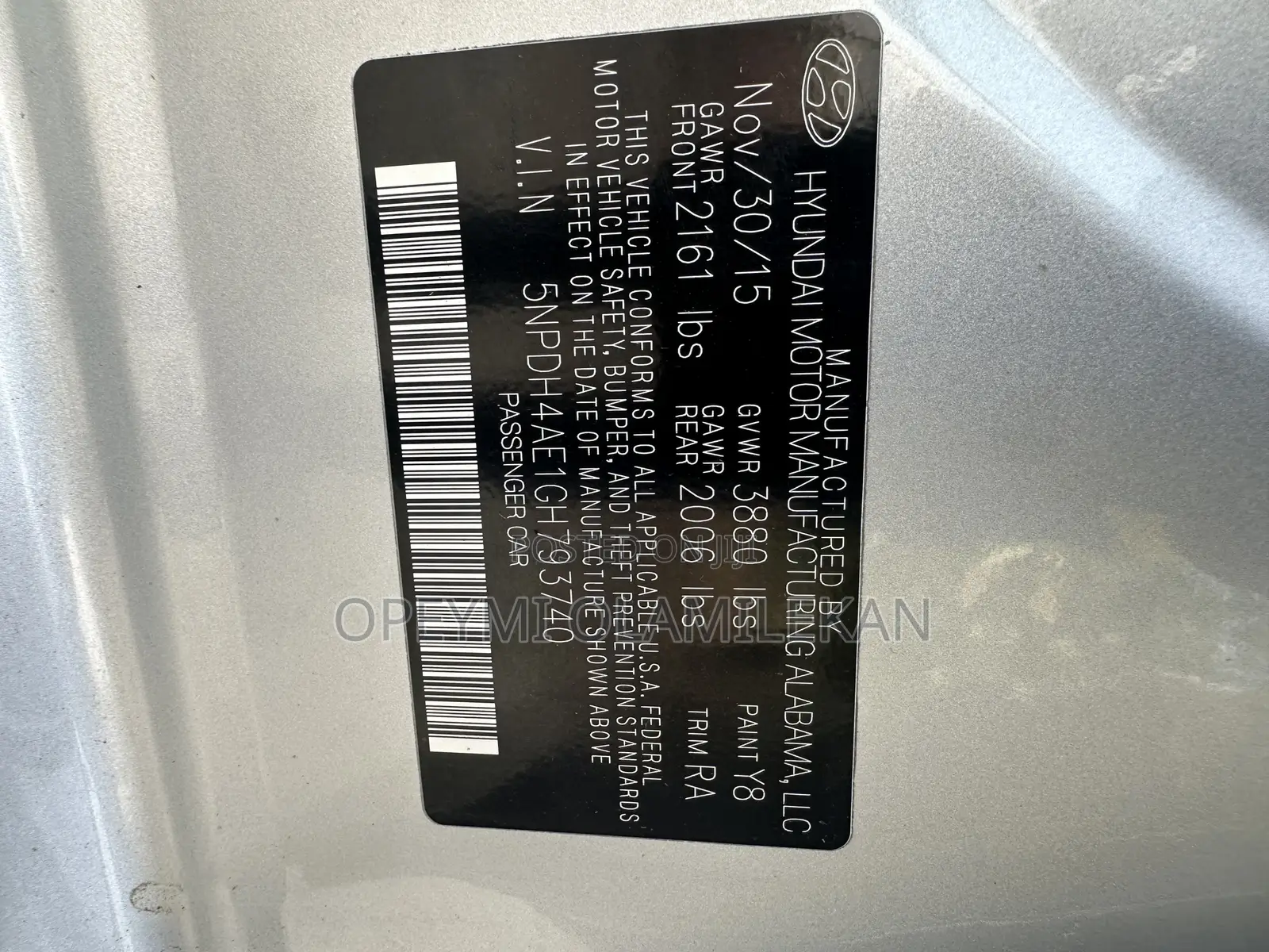 Hyundai Elantra 2016 Silver