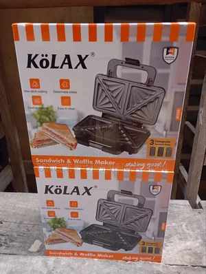 Kolax 3in1 Interchangeable Sandwich Maker/ Toaster, 900w