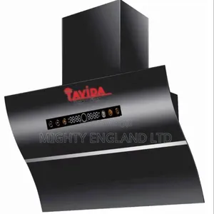 Black Tavipa Kitchen Smoke Extractor With a Curved Design Digital