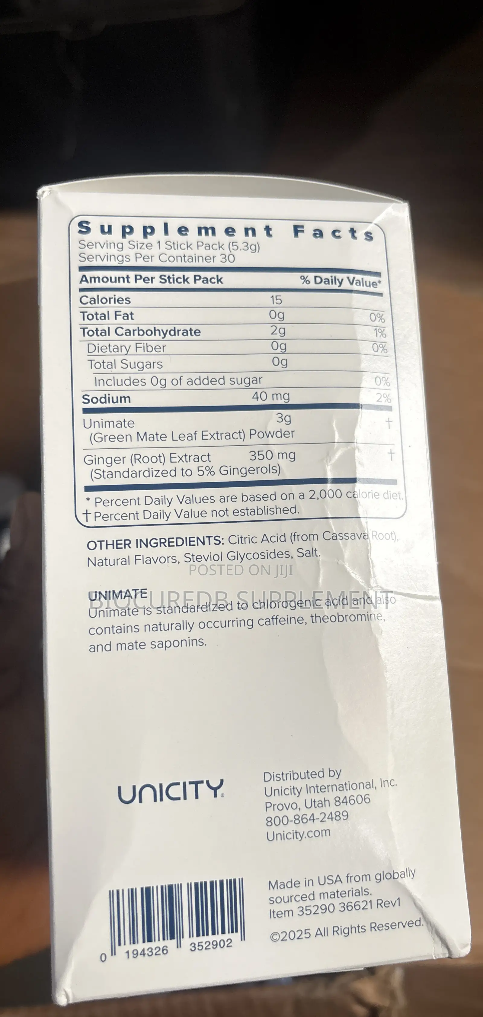 Unicity Unimate Dietary Supplements