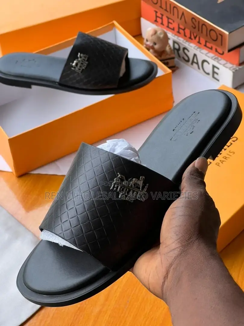 Original Boxed Hermes Men’S Slippers