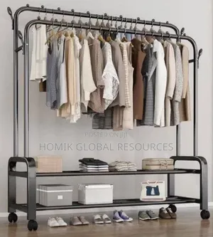 35kg Heavy Duty Floor Foldable Indoor Double Pole Clothe Hanger/Rack