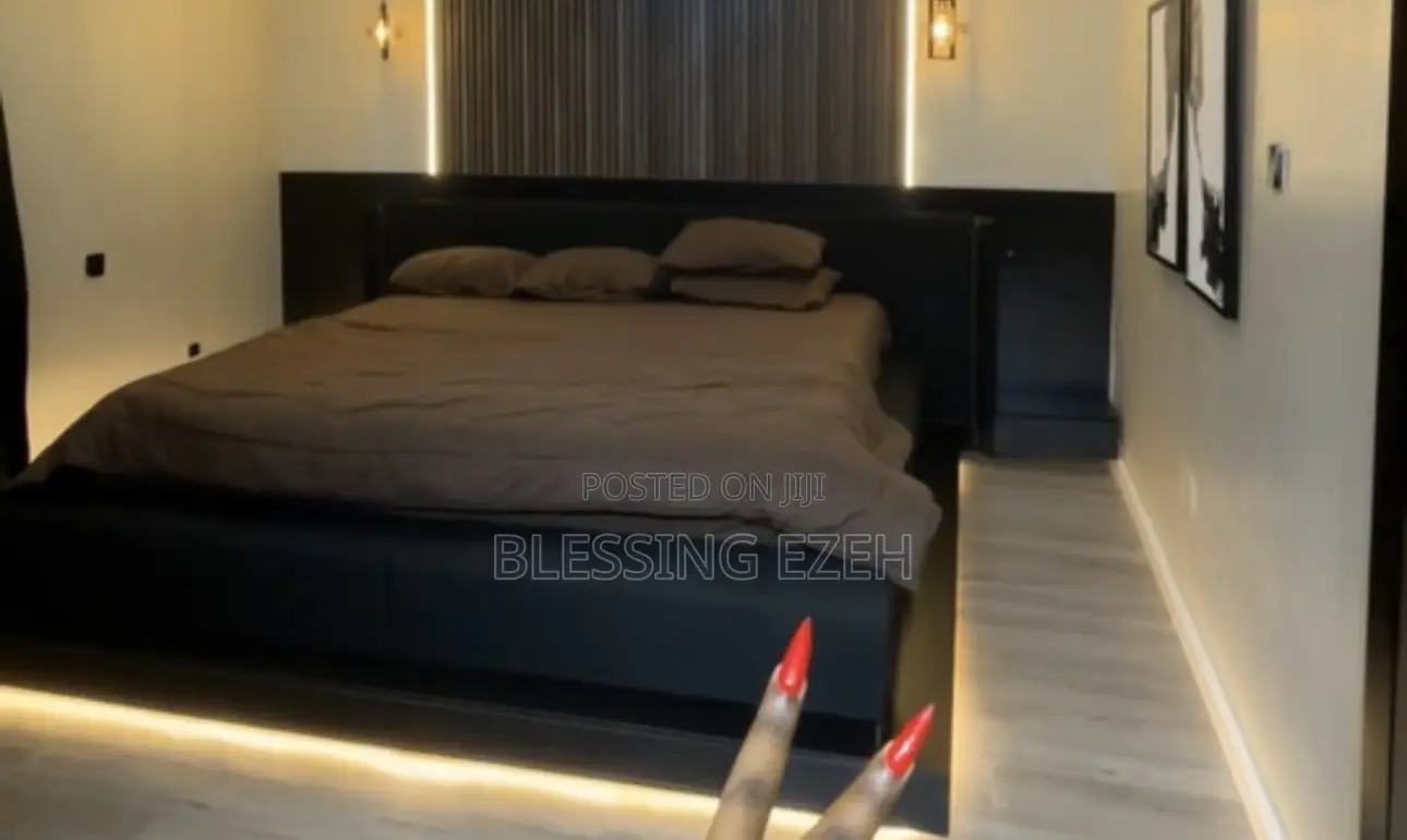 Floating Bed Frame With Light Installation