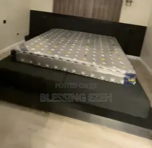 Floating Bed Frame With Light Installation